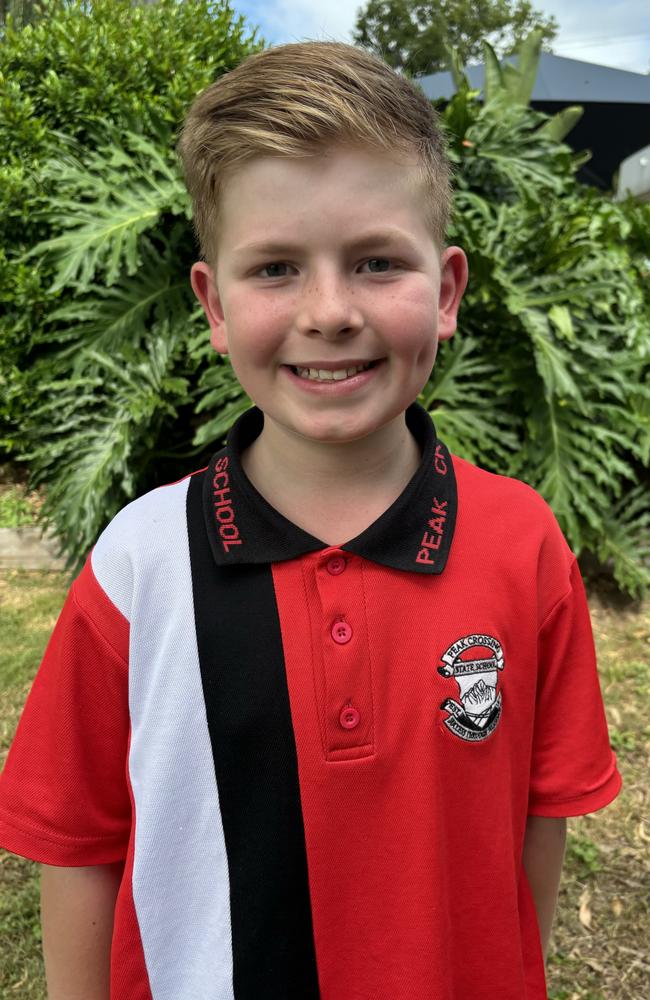 Wyatt, Peak Crossing State School captain. Picture: Contributed