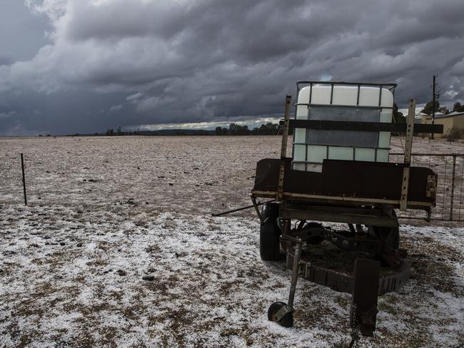 The heavy clouds were a welcome sight for farmers. Picture: Dylan Robinson