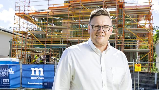 Metricon chief executive Brad Duggan at a construction site in Brisbane