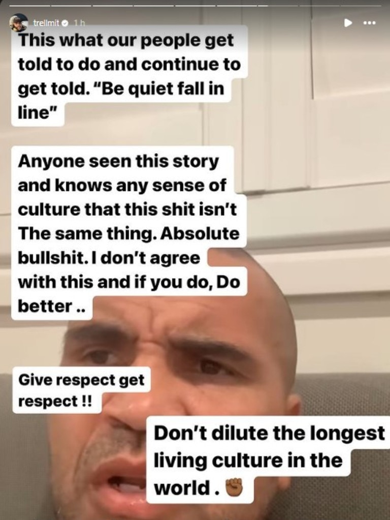 Latrell's response to Anthony Mundine. Photo: Instagram