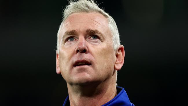 MELBOURNE, AUSTRALIA - JUNE 23: Adam Simpson, Senior Coach of the Eagles looks on after losing the round 15 AFL match between Essendon Bombers and West Coast Eagles at Marvel Stadium, on June 23, 2024, in Melbourne, Australia. (Photo by Quinn Rooney/Getty Images)