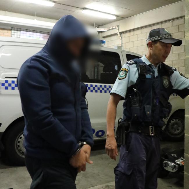 Mohamad Alameddine during the arrest. Picture: NSW Police