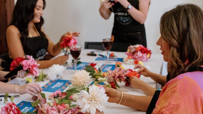 Frida-style headpiece workshops run by Botanical Lane in Bendigo.