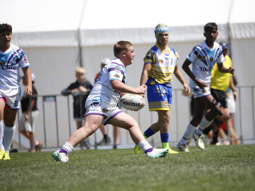 Koori Knockout - Day 4 Boys 15s GF Narwan Eels vs Mindaribba Warriors Monday, 7 October 2024 Hereford St, Bathurst NSW 2795, Australia, Picture Warren Gannon Photography