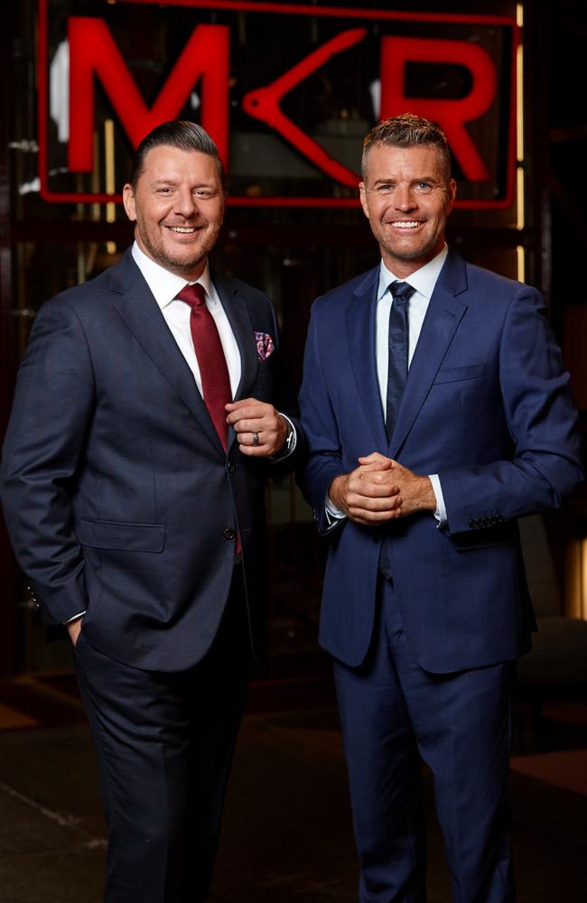 Manu Feildel with his MKR co-star, Pete Evans. Picture: Seven