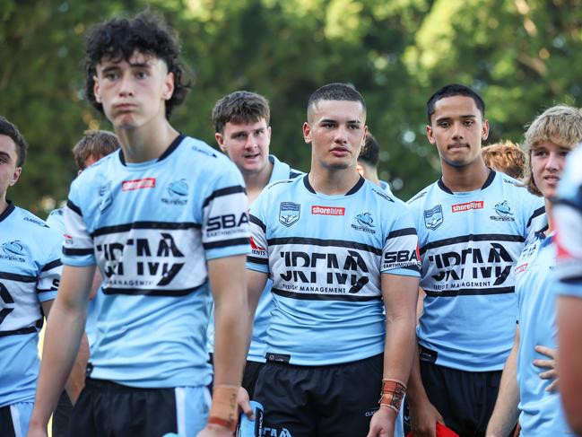 Sharks after their amazing come from behind win over the Roosters, Harold Matthews Cup. Picture: Adam Wrightson Photography.