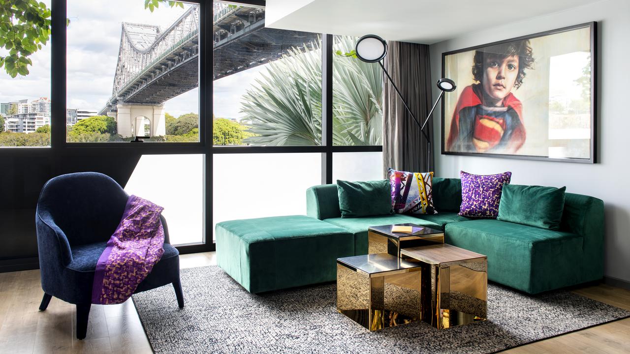 Inside the lush hotel in the heart of Brisbane.