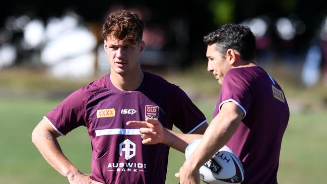 Queensland winger Dane Gagai backs Billy Slater to become the Maroons’ new coach, but warns about the need for former players to have coaching experience. Picture: Dan Peled / AAP