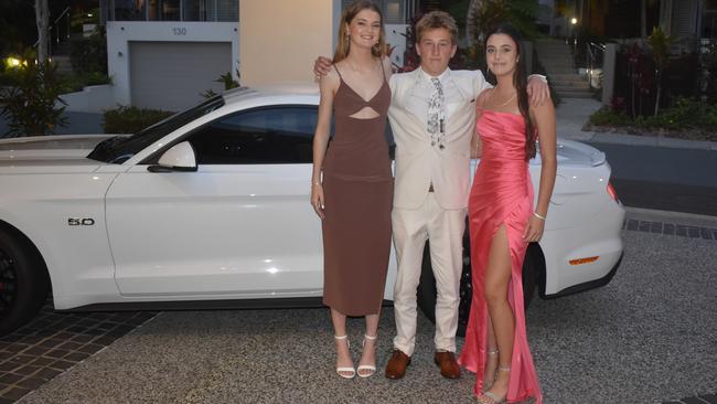 Ashlee, Ryan and Bella enjoyed their night at the 2022 Noosa District State High School Formal. Picture: Eddie Franklin