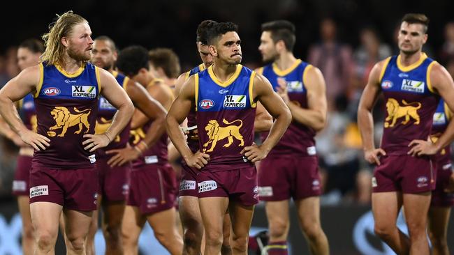 Brisbane played one game in 26 days before its preliminary final loss to the Cats. Picture: Quinn Rooney/Getty Images