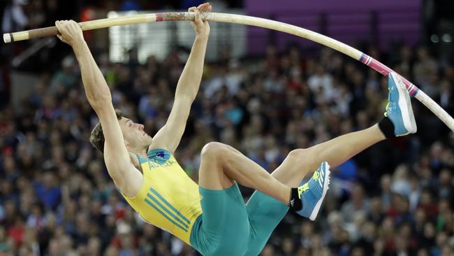 SA pole vaulter Kurtis Marschall competing in the final at the world athletics championships in London. Picture: AP Photo/Matthias Schrader