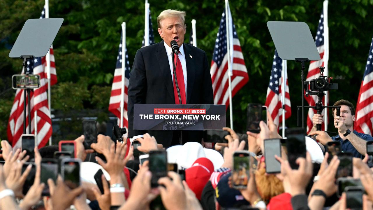 Two-thirds of Americans said a conviction will not affect their decision on election day. Picture: Jim WATSON / AFP