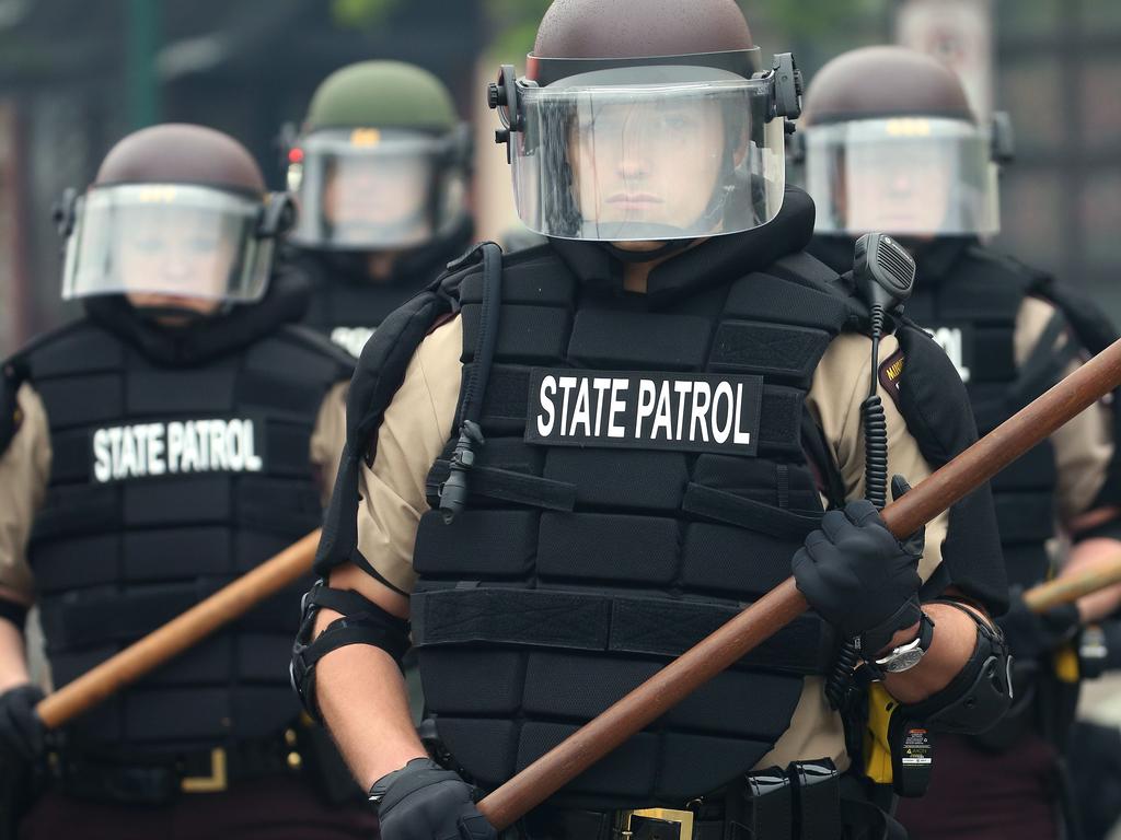 State Patrol in Minneapolis were under fire for arresting a reporter live on air. Picture: Scott Olson/Getty Images/AFP.