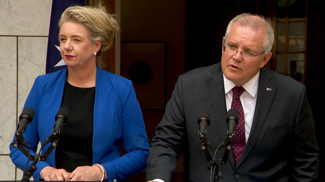 Bridget McKenzie and Prime Minister Scott Morrison earlier this month. Picture: Marc Tewksbury/AAP