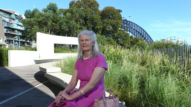 Architect Penelope Seidler at Harry’s Park, which she established in memory of her late architect husband Harry Seidler. Picture: Britta Campion