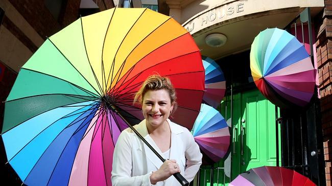 Feast Festival general manager Cassandra Liebeknecht outside Raj House in Adelaide, the festival’s new year-round home, before her controversial suspension. Picture: Calum Robertson