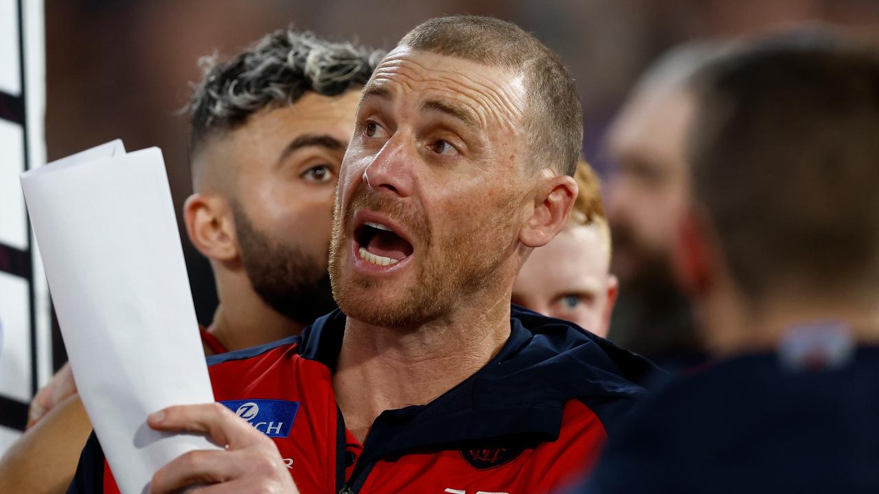 Melbourne coach Simon Goodwin has strongly denied allegations he has used illicit drugs while coach of the Demons. Picture: Michael Willson / Getty Images