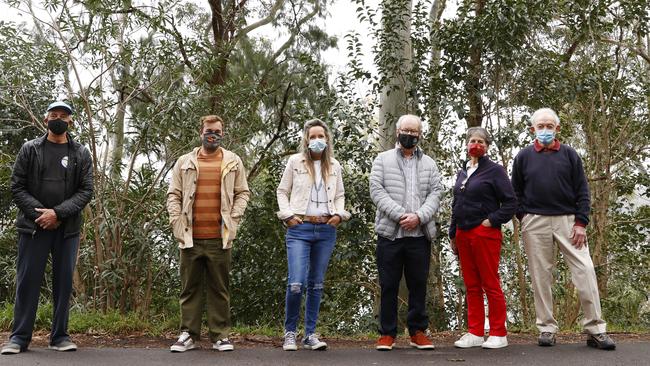 Members of the Avalon Preservation Association, who are objecting to Jamie Durie’s original development application to tear down 17 trees to build his new home. Picture: Jonathan Ng