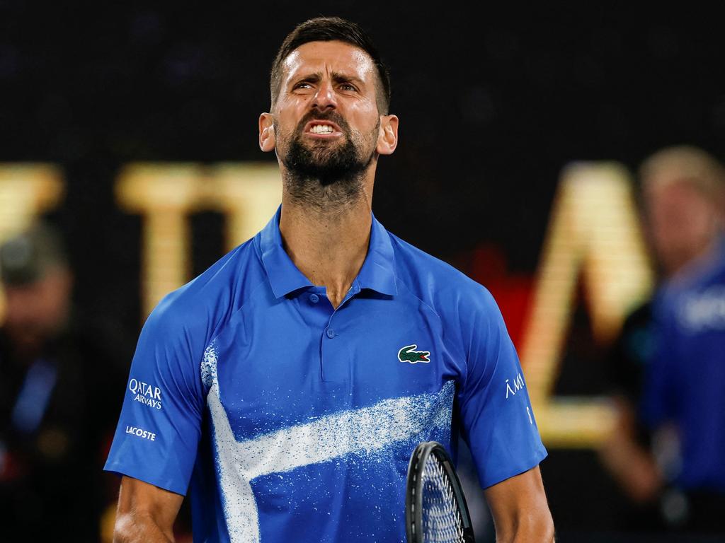 Djokovic was pumped up after reaching the fourth round.