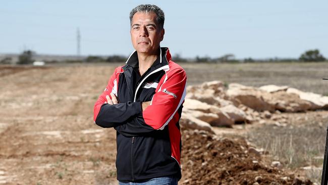 Sam Shahin at the SA motorsport park, that is under construction at Tailem Bend.