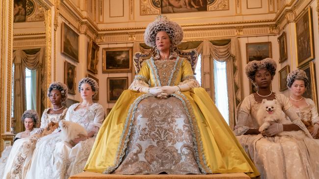 Queen’s gambit: Queen Charlotte keeps a stiff upper lip as bodices are ripped asunder in Bridgerton. Picture: Netflix