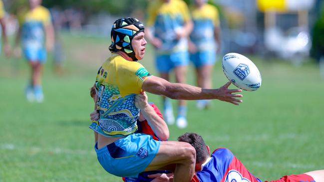 Jett Flatley in action for the Northern Rivers Titans against the Newcastle-Maitland Region Knights during round one of the Andrew Johns Cup. Picture: DC Sports Photography.