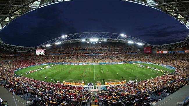 Stadium Australia in full flight.