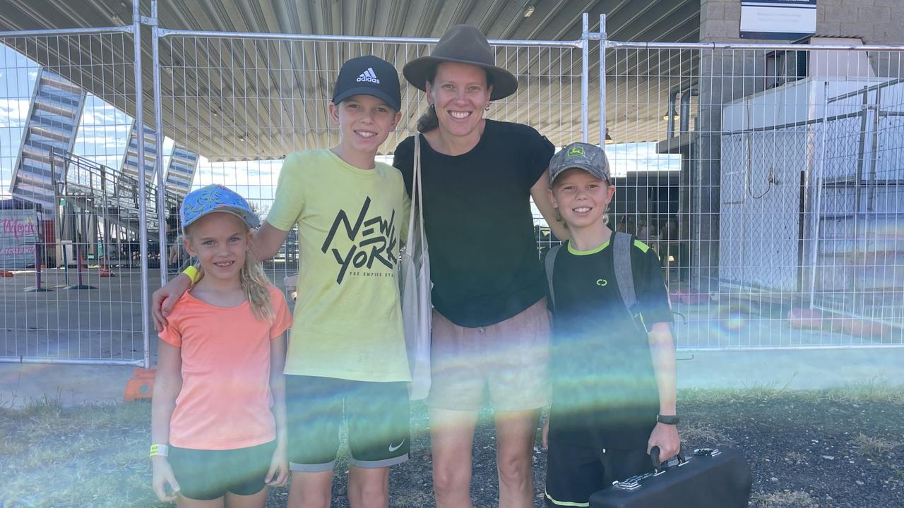 Maeve, Dylan, Melanie and Harrison at the Dalby Show 2022 Picture: Emily Devon