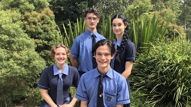 Kimberley College captains Ellie MacKenzie, Matt Stenning, Erin French, and Haruki Ryles. Photo – contributed.