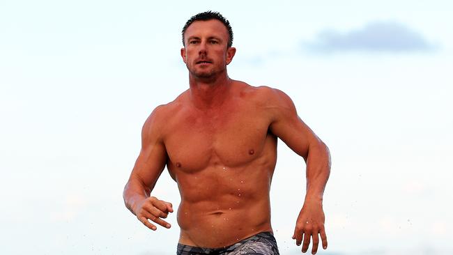 Nathan Baggaley pictured at Cabarita Beach in far northern NSW before he goes before a judge on another drugs charge which will send him back to jail.