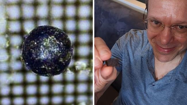 A Harvard scientist insists more than 50 tiny, metal spheres pulled from the Pacific Ocean are mysterious alien tech. Picture: Supplied.