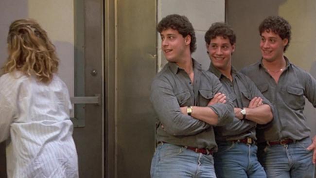 The triplets in a scene with Madonna in 'Desperately Seeking Susan'.