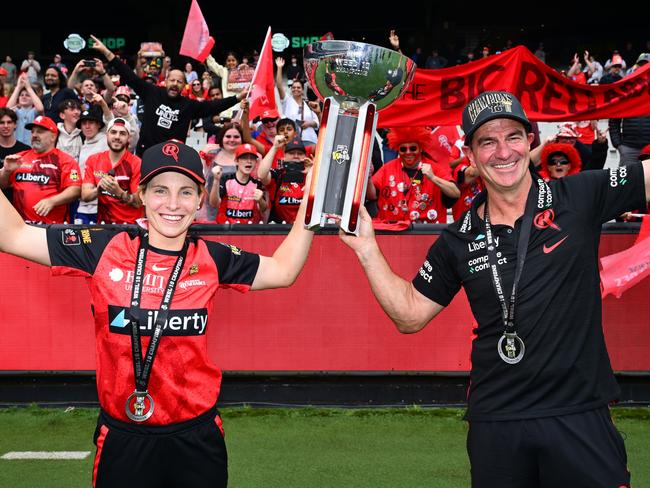 The Renegades won the WBBL title in front of a small crowd number. Picture: Quinn Rooney/Getty Images