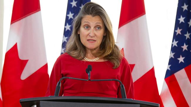 Ms Freeland resigned in December in a move which sealed the Prime Minister’s fate. Picture: Sebastien St-Jean/AFP