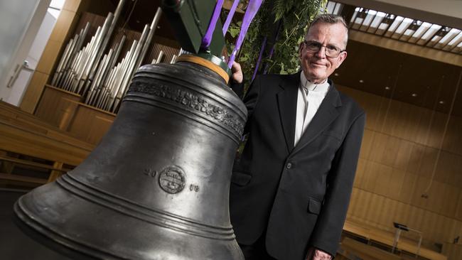 Fr Peter Williams says bells symbolise persistence, hope and regeneration. Picture: Dylan Robinson