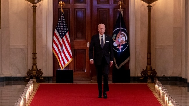 President Joe Biden has called for a ban on assault grade weapons and high-capacity magazines in a prime time address to the nation. Picture: Getty Images