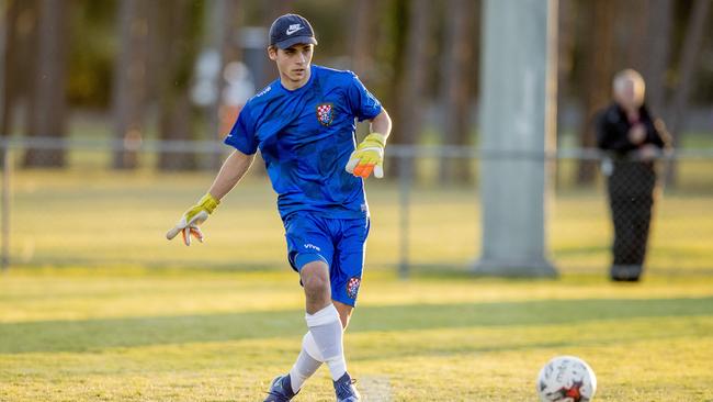 Gold Coast Knights goalkeeper Josh Langdon. Picture: Jerad Williams