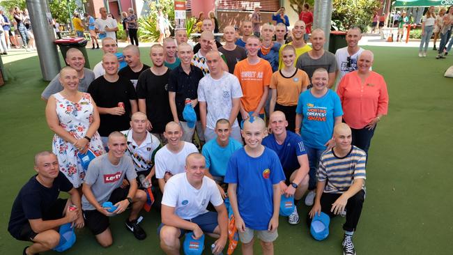 Some of the Grace Lutheran College Rothwell students and teachers who took part in the World's Greatest Shave last week. Photo supplied