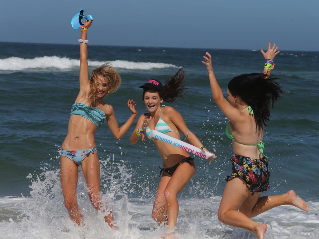 Schoolies Surfers Paradise Monday. Picture: Mike Batterham