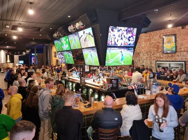 People watching the FIFA Women's World Cup at the Brass Monkey Hotel, WA. Photo: Supplied