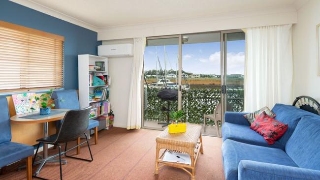 2032/56 John Lund Drive, Hope Island. At $130,000 this is one of the cheapest on the market with water views looking out from Hope Island. Picture: Professionals Vertullo Real Estate