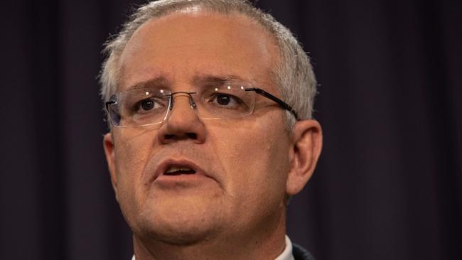 Scott Morrison in Canberra yesterday. Picture: AAP