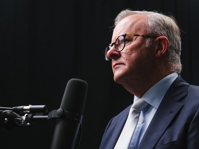 Prime Minister Anthony Albanese talks to Mark Bouris on the podcast, Straight Talk. Picture: Supplied/ Jonah McLachlan,