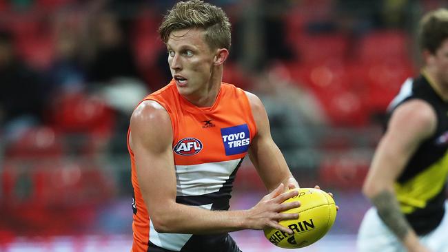 Lachie Whitfield is on the brink of re-signing with the Giants. Picture: Phil Hillyard