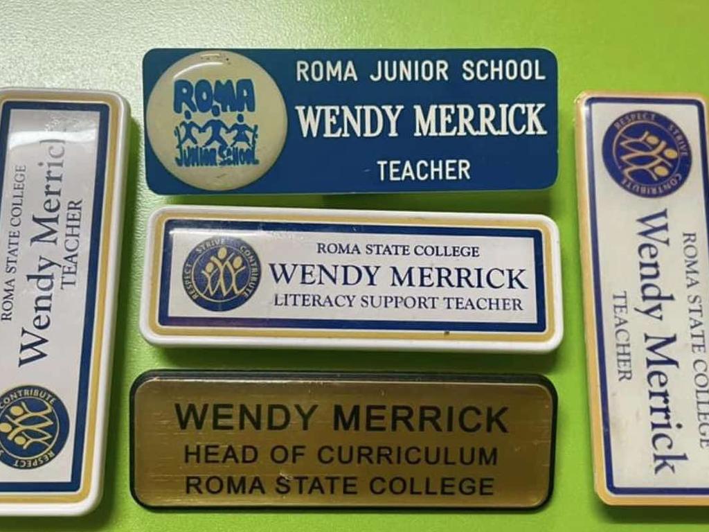 Mrs Merrick taught at Roma Junior for 39 years. Photo: Wendy Merrick.