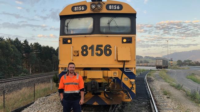 Daniel Walsh pictured back in his days as a freight train driver.