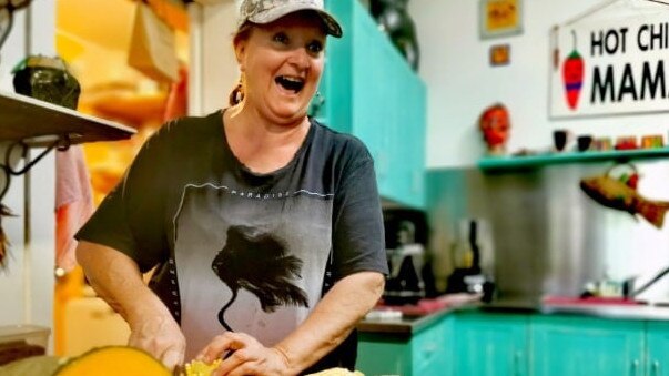 Angelika Aulerich and her team cook hundreds of meals every week to “give back to the community”. Picture: Supplied