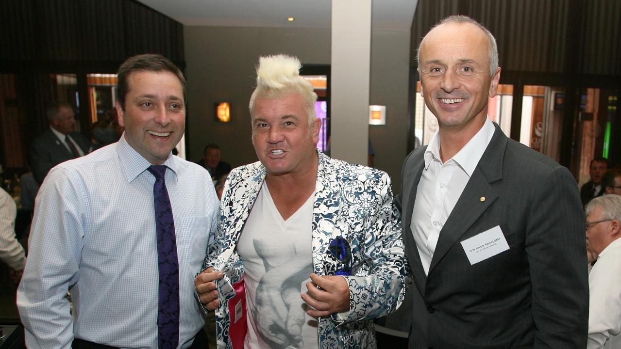 Stretch Kontelj (right) with former Victorian Liberal leader Matthew Guy and former Geelong mayor Darryn Lyons.