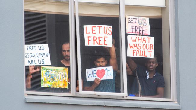 Refugees brought to Australia for medical treatment have been in the hotel since November. Picture: Tony Gough