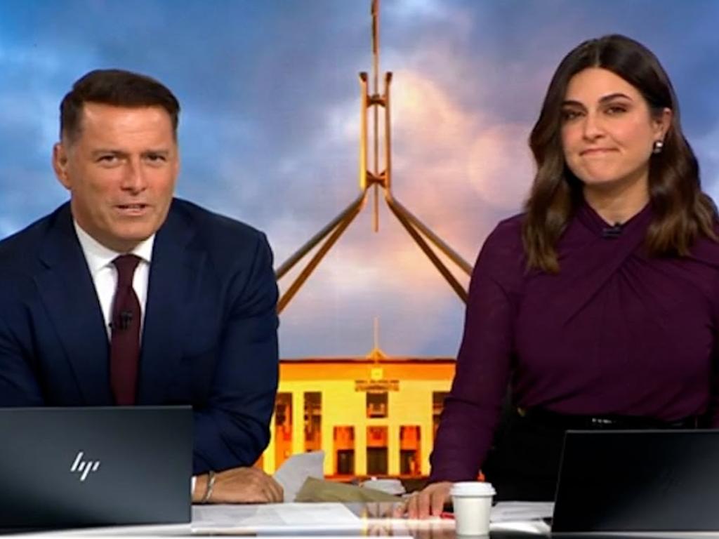 Karl Stefanovic and Sarah Abo hit Sussan Ley with a series of brutal questions. Picture: Nine